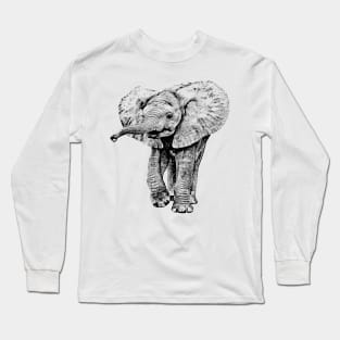 Irresistible Baby Elephant | African Wildlife Long Sleeve T-Shirt